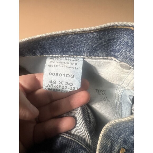 Wrangler Premium Jeans Men's Size 42X30 Blue Denim 96501DS (100% Cotton). - Picture 8 of 8